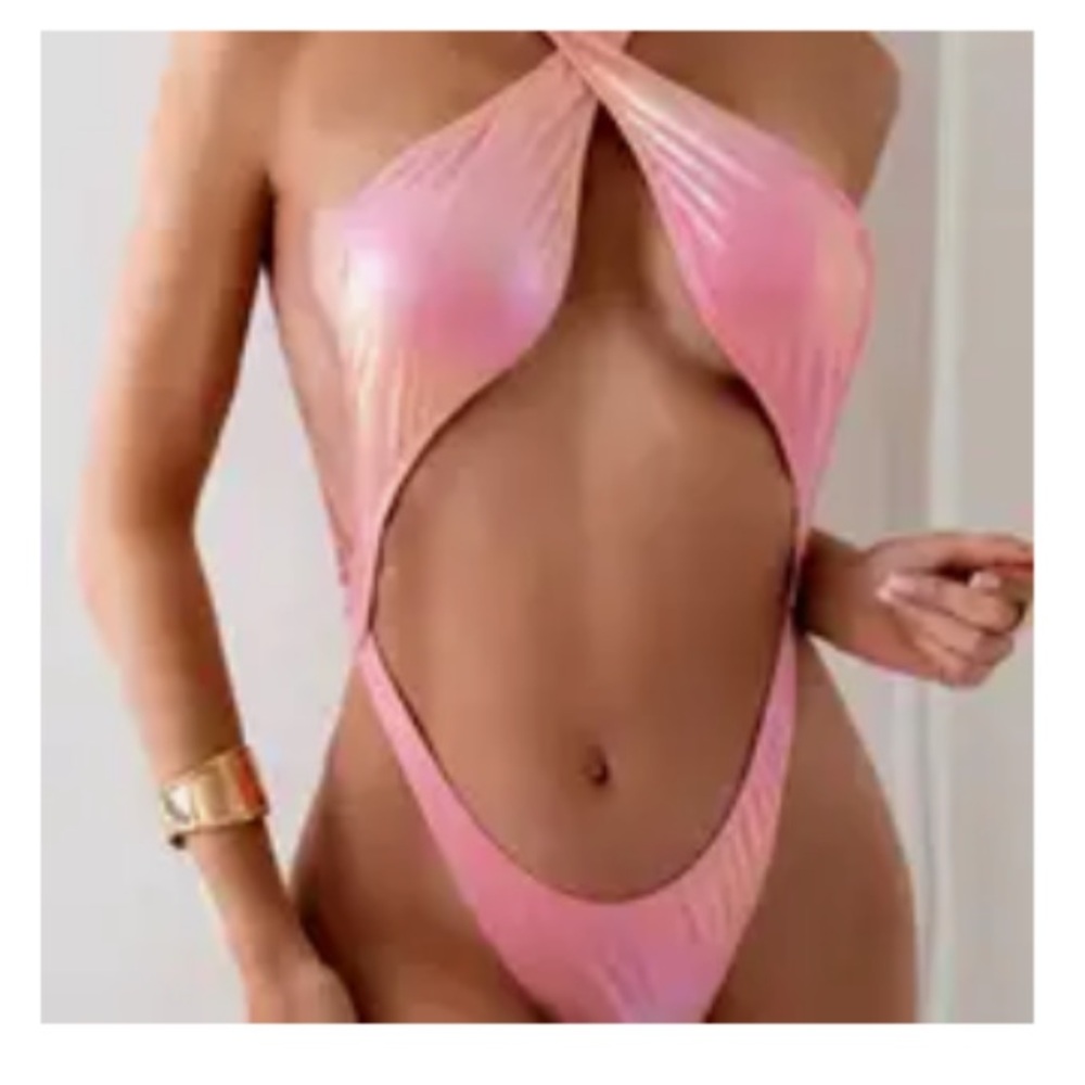 SHEIN Pink Cutout One Piece Swimsuit NWOT